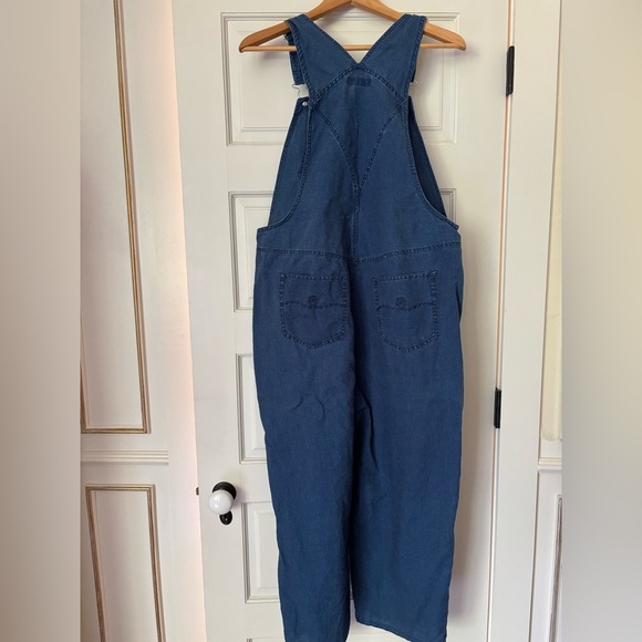 vintage 90s cotton/linen blend women’s overalls - Picture 2 of 5